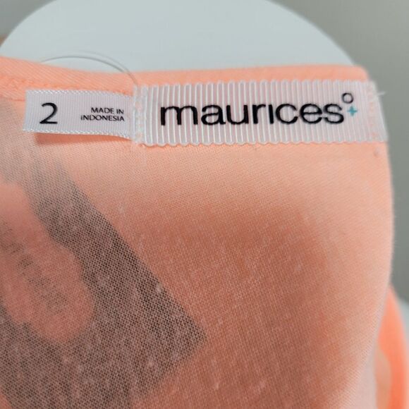 Maurice's Peach Open Back Assymetrical Athletic Wear Top Size 2‎ - Picture 7 of 10